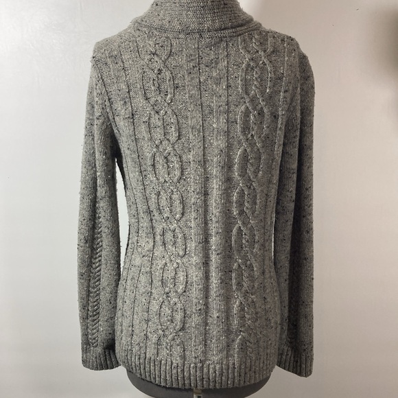 Coldwater Creek Sweater Women Size S w Mix of Black & White Ribbed Trim - Picture 6 of 11